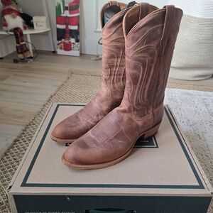 Men's Brown Leather Cowboy Boots
